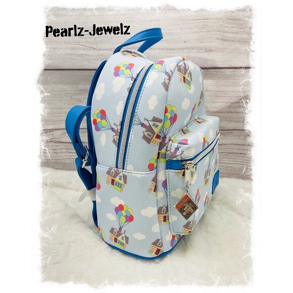 Loungefly Pixar UP House Balloons Clouds Allover Print AOP Mini Backpack NWT main image 5